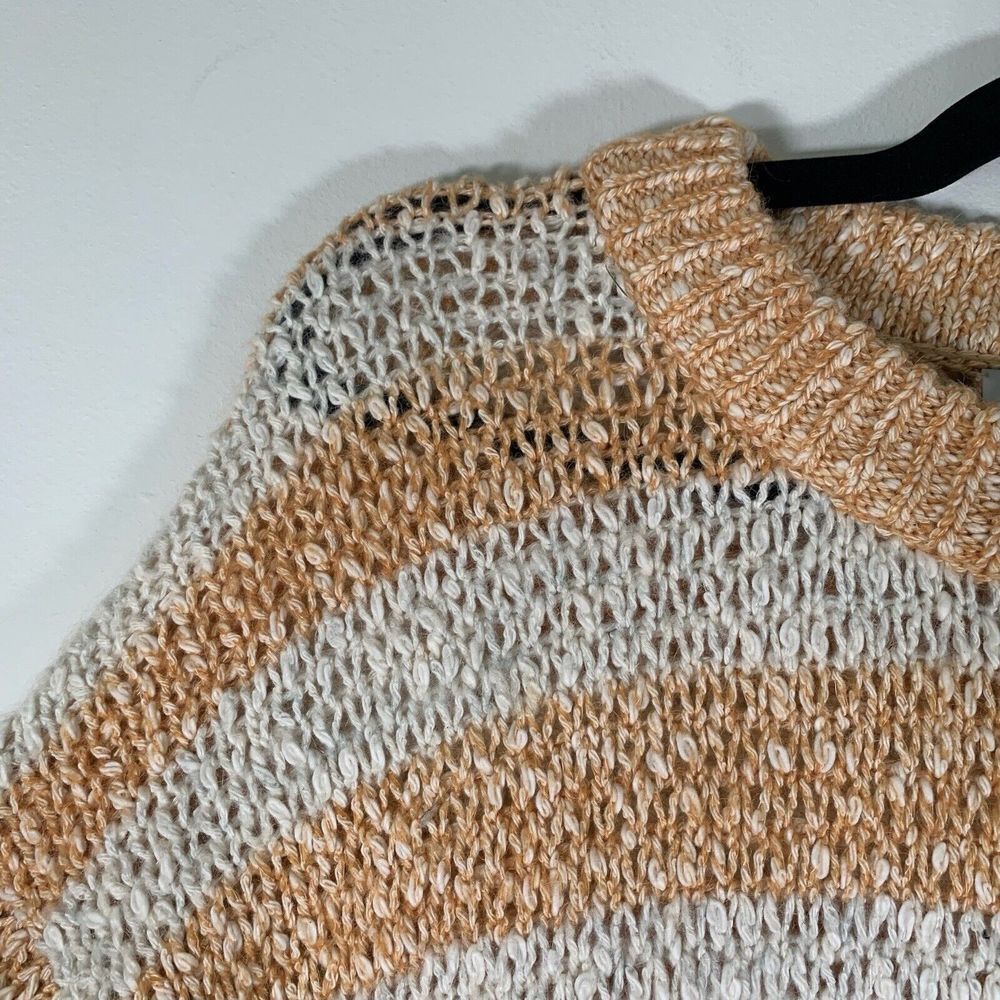 Madewell Sweater Women’s Small Striped Open Knit Wool Blend - Picture 3 of 6
